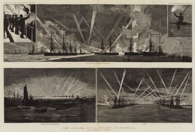 スピットヘッドでのジュビリー海軍レビュー 作： Joseph Nash